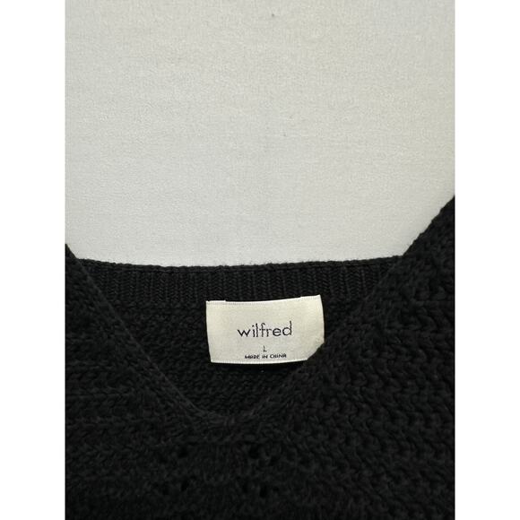 Wilfred Black Knit Cropped Top - Picture 4 of 9